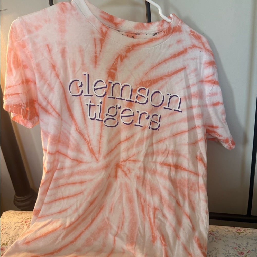 Clemson Tigers tie-Dye Shirt - Orange and White